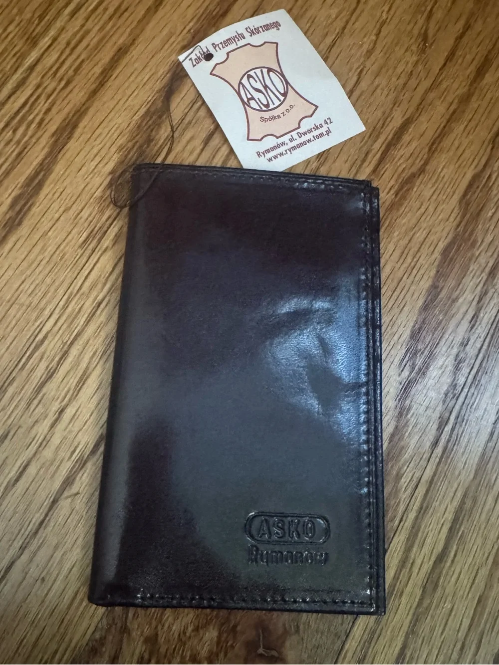 Genuine European Leather Men's Passport Wallet - Dark Brown